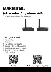 Marmitek Subwoofer Anywhere 640 Manual De Instrucciones