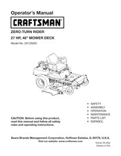 Craftsman 247.25003 Manual Del Operador