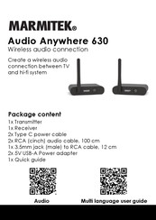 Marmitek Audio Anywhere 630 Manual De Instrucciones