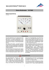 3B SCIENTIFIC PHYSICS 1017895 Manual De Instrucciones