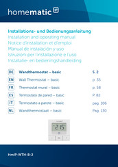 HomeMatic IP HmIP-WTH-B-2 Manual De Instalacion Y Uso