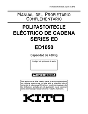 KITO ED1050DS Manual Del Propietário