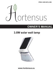 Hortensus HOR-SFL3.5W Manual Del Propietário