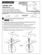 American Standard COLONY PRO 7074.100 Instrucciones De Instalación