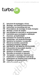 Turboair TOSCA IX/A/90 Montaje Y Modo De Empleo