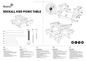 Blooma ROCKALL KIDS PICNIC TABLE Manual De Instrucciones