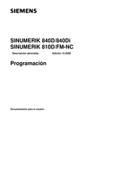 Siemens SINUMERIK 810DFM-NC Funcionamiento Y Programación