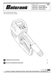 Balcrank 3331-033 Guía De Servicio Técnico Y Recambio