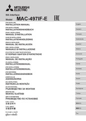 Mitsubishi Electric MAC-497IF-E Manual De Instalación