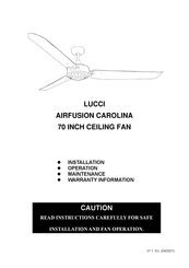 LUCCI Air AIRFUSION CAROLINA Manual De Instrucciones