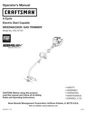 Craftsman WEEDWACKER 316.731701 Manual Del Operador