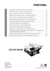 Festool CSC SYS 50 EBI Manual De Instrucciones