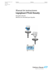 Endress+Hauser Liquiphant FTL62 Density Manual De Instrucciones