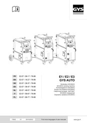 GYS E1 AUTO Manual De Instrucciones