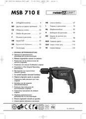 MeisterCraft MSB 710 E Traducción De Las Instrucciones De Servicio Originales