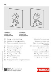 Franke F5ST2032 Instrucciones De Montaje Y Servicio