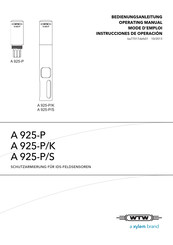 Xylem WTW A 925-P/K Instrucciones De Operación