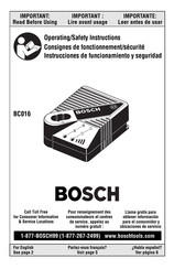 Bosch BC016 Instrucciones De Funcionamiento Y Seguridad