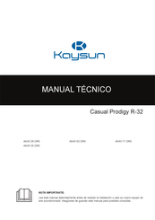 Kaysun Casual Prodigy KAY-26 DR9 Manual Tecnico