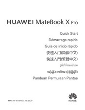 Huawei MateBook X Pro Guia De Inicio Rapido