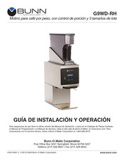 Bunn G9WD-RH Guía De Instalación Y Operación