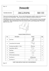 Thomasville Messina 523125 Instrucciones De Montaje