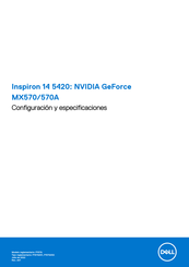 Dell P157G Configuración Y Especificaciones