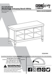 Cosmopolitan COSMOLiving 3111013COM Instrucciones De Montaje