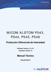 Alstom MiCOM P545ES M Manual Tecnico