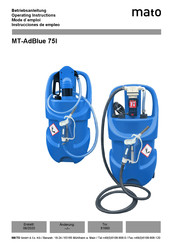 Mato MT-AdBlue 75L SB 23-12V Instrucciones De Empleo