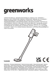 GreenWorks VUG403 Manual Del Operario