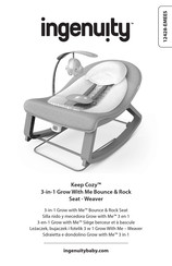 ingenuity Keep Cozy 3-in-1 Grow With Me Bounce & Rock Seat - Weaver Manual De Instrucciones