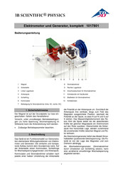 3B SCIENTIFIC PHYSICS 1017801 Manual De Instrucciones