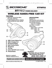 Scosche BTFREQ Manual De Instrucciones