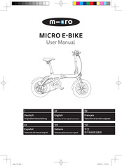 m-cro MICRO E-BIKE Traducción Del Manual Original