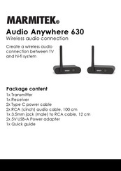 Marmitek Audio Anywhere 630 Manual De Instrucciones