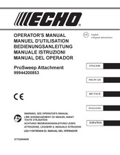 Echo ProSweep 99944200853 Manual Del Operador