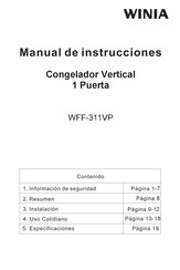 WINIA WFF-311VP Manual De Instrucciones