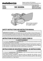 Metabo HPT SB 3608DA Instrucciones De Seguridad Y Manual De Instrucciones