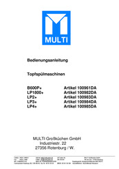 Multi Artikel 100961DA Operación Manual