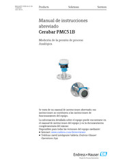 Endress+Hauser Cerabar PMC51B Manual De Instrucciones Abreviado