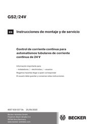 Becker 4007 000 016 0 Instrucciones De Montaje Y De Servicio