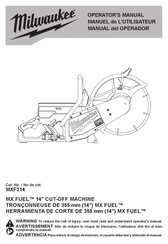 Milwaukee MXF314 Manual Del Operador