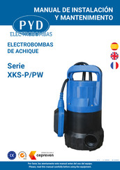 PYD Electrobombas XKS-P Serie Manual De Instalación Y Mantenimiento