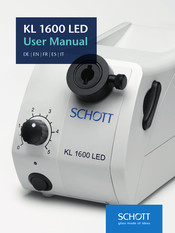 SCHOTT KL 2500 LED Manual De Instrucciones