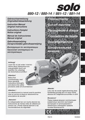 Solo 880-12 Manual De Instrucciones