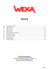 Weka FU15 D Manual Original