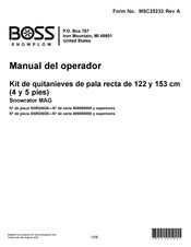 Boss Snowplow SNR24025 Manual Del Operador