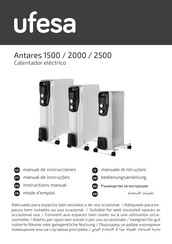 UFESA Antares 1500 Manual De Instrucciones