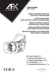 Afx Light TLIGHT-RGBW Manual De Instrucciones